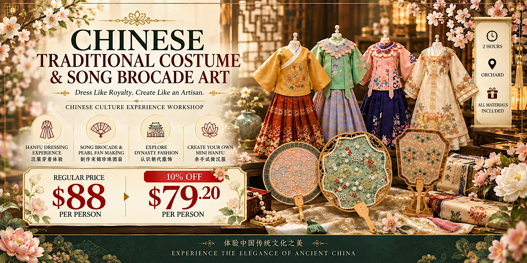 Chinese Traditional Costume & Song Brocade Art Experience Workshop