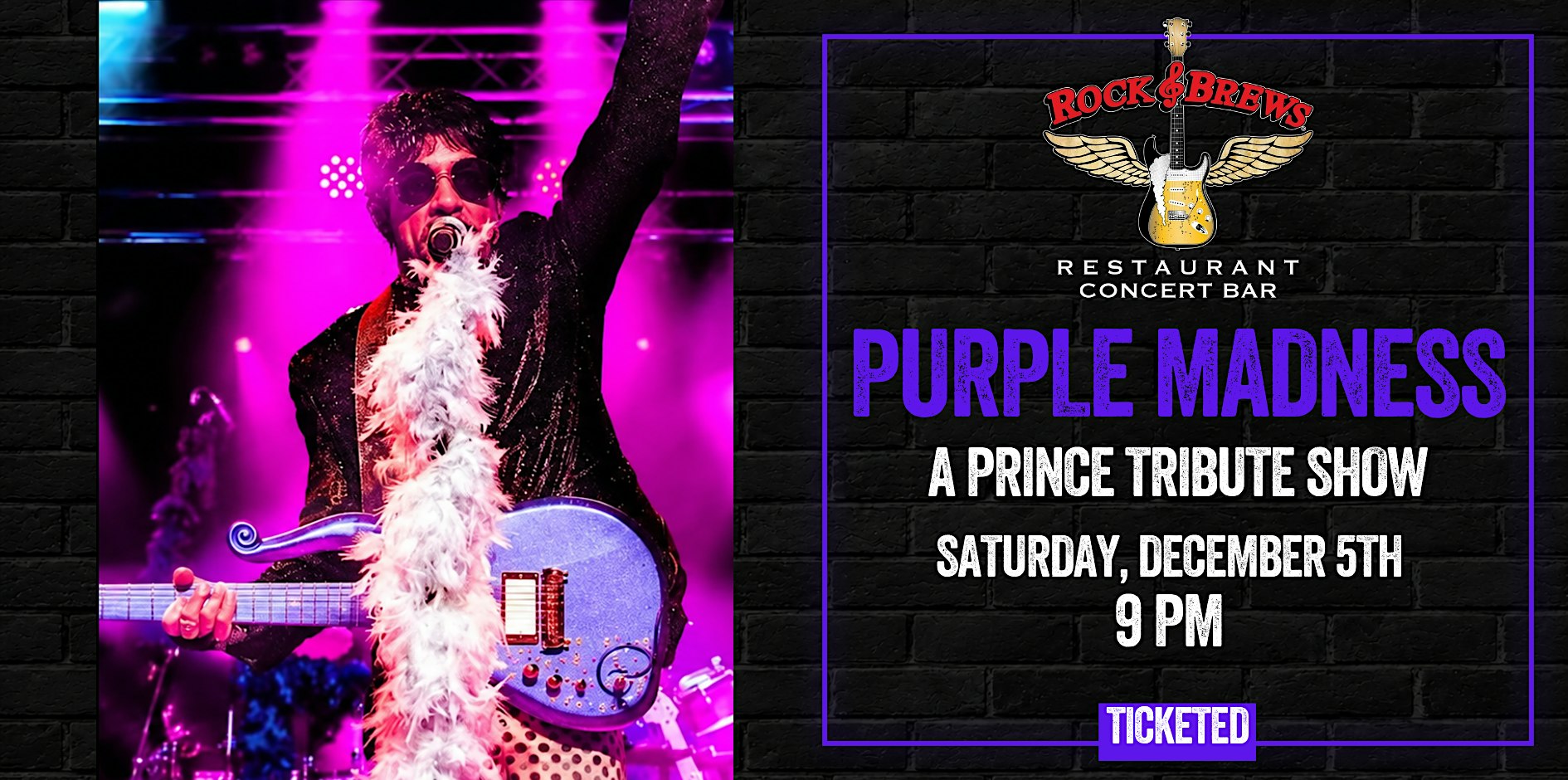 PURPLE MADNESS A PRINCE TRIBUTE @ Rock & Brews Royal Oak