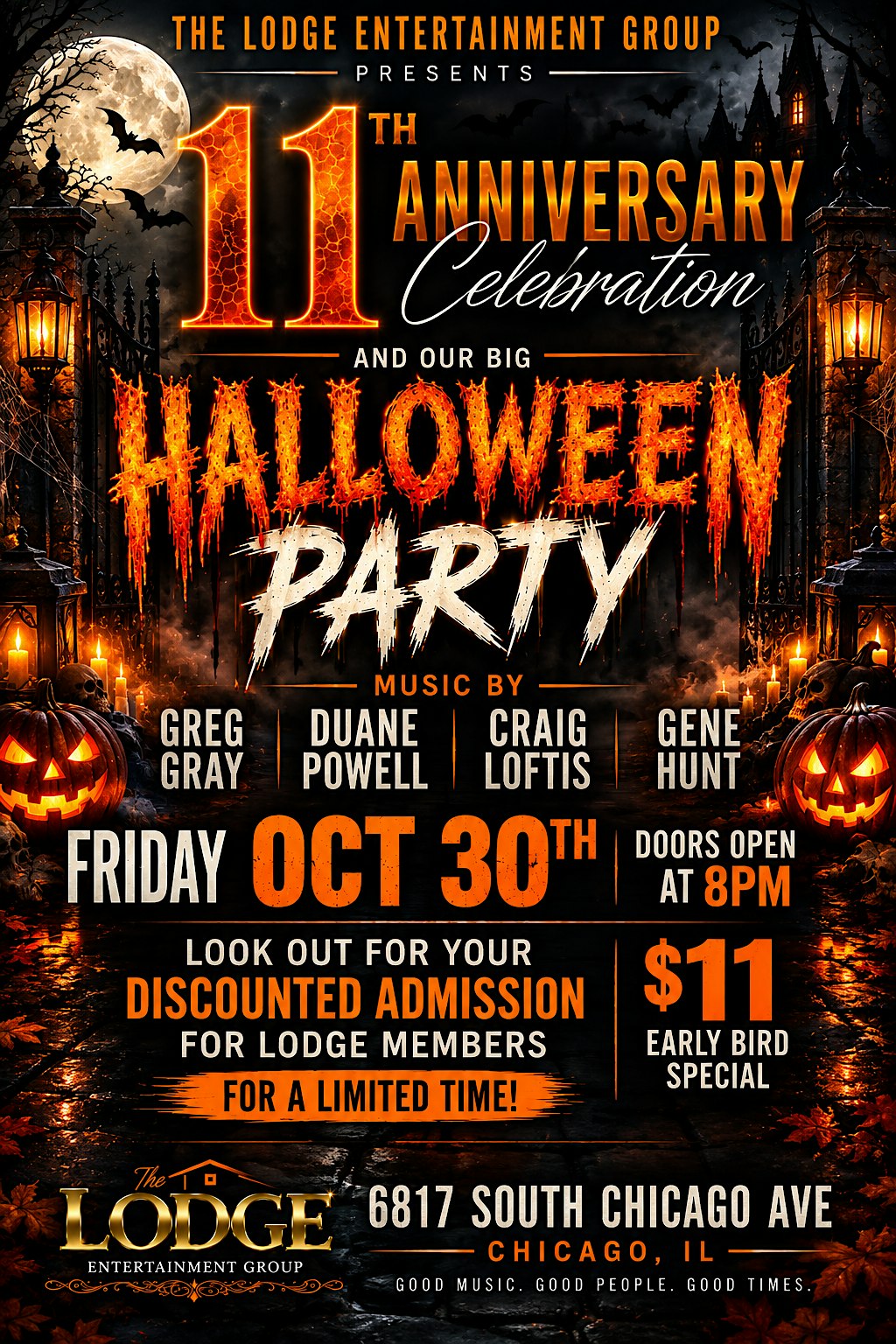 THE LODGE ENTERTAINMENT GROUP 11YR ANNIVERSARY HALLOWEEN PARTY