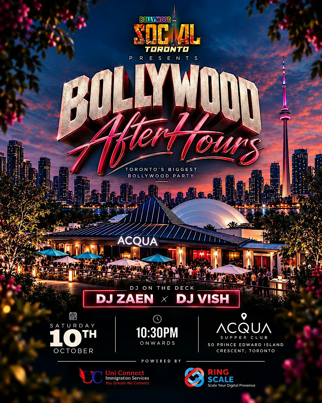 BOLLYWOOD AFTERHOURS @ ACQUA | 2 VIBES | INDOOR | OUTDOOR PATIO| SHISHA