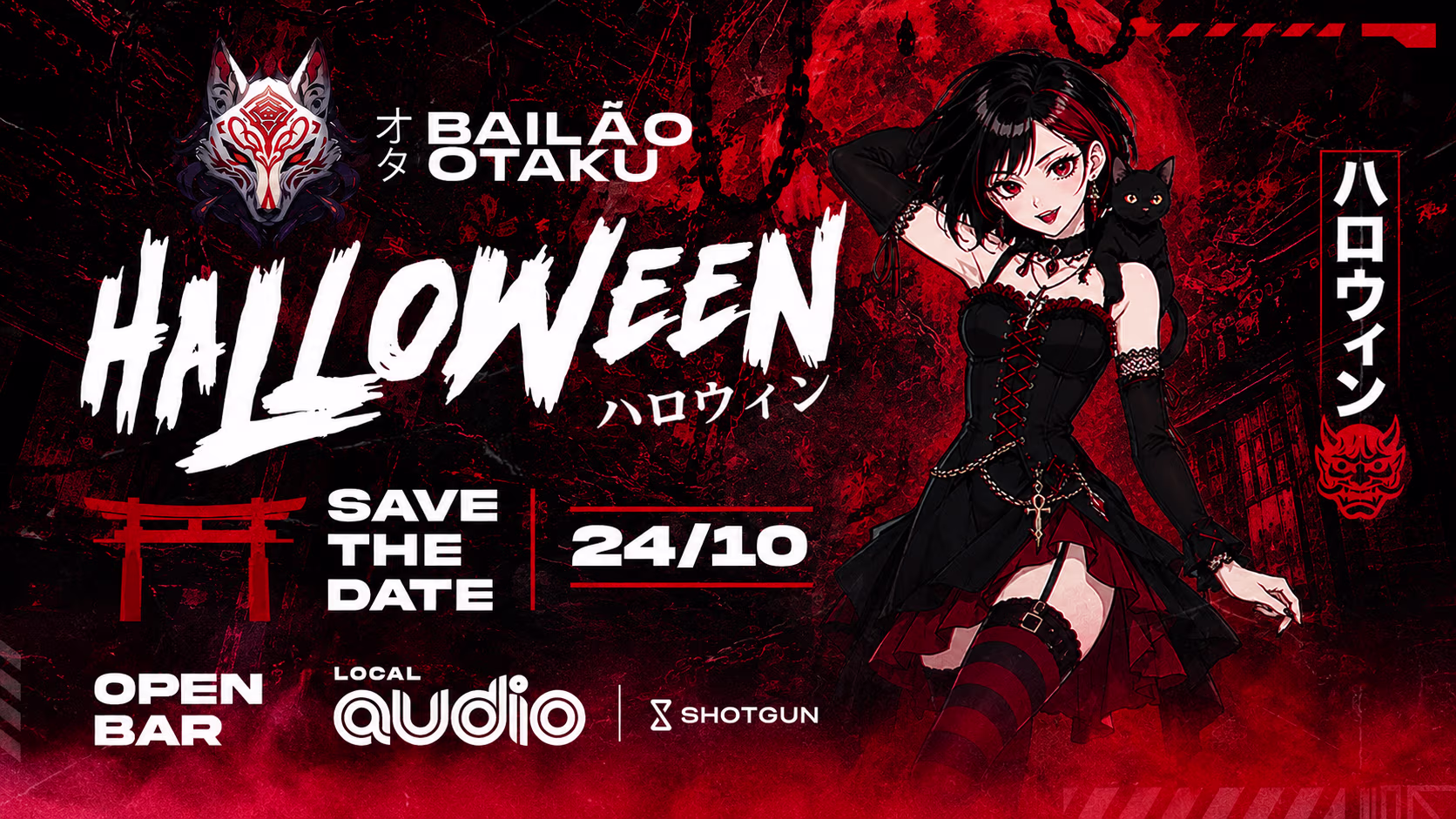 Bailão Otaku - 14 Edição No Submundo - Halloween - Open Bar