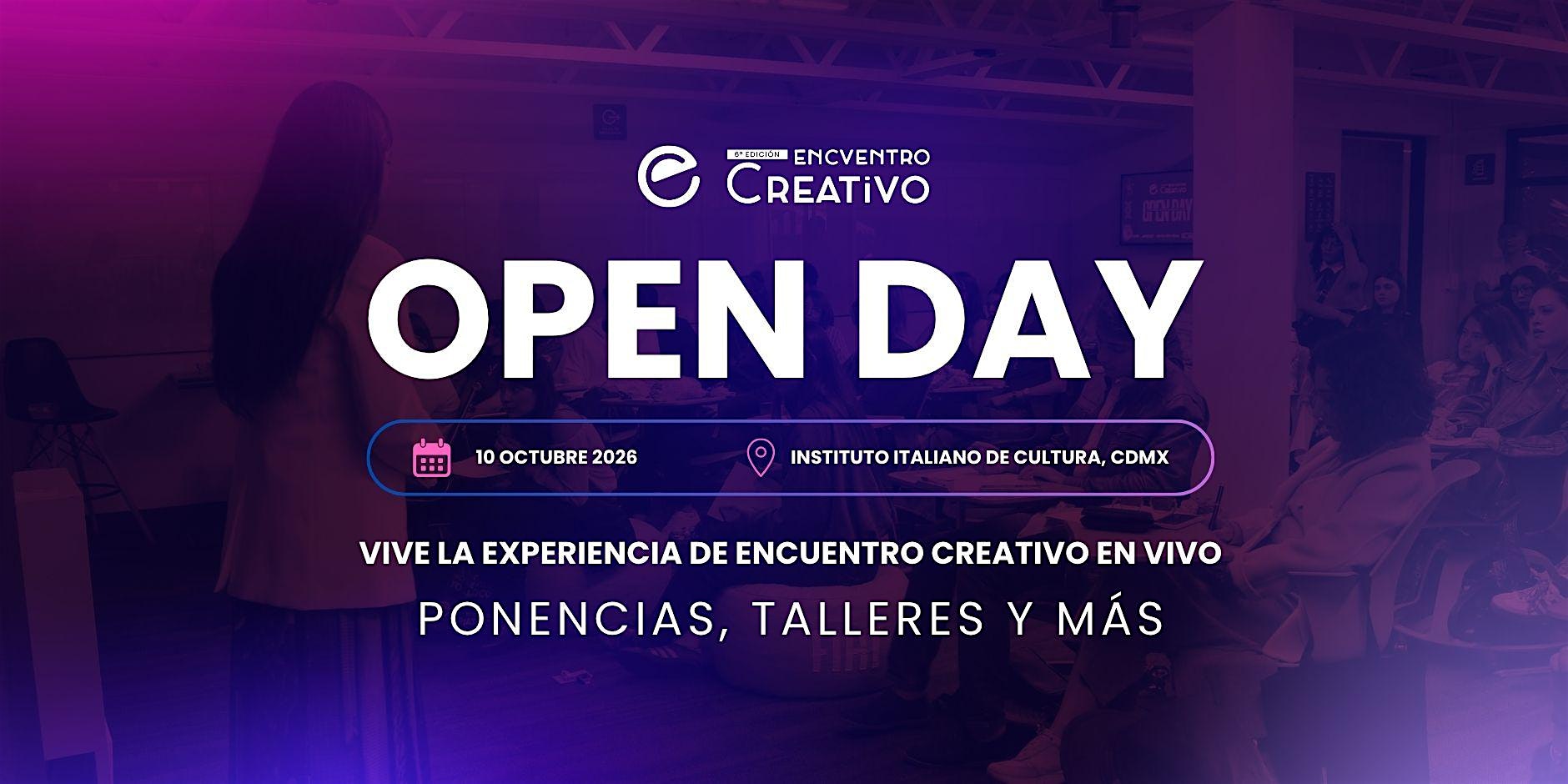 OPEN DAY Encuentro Creativo 2026