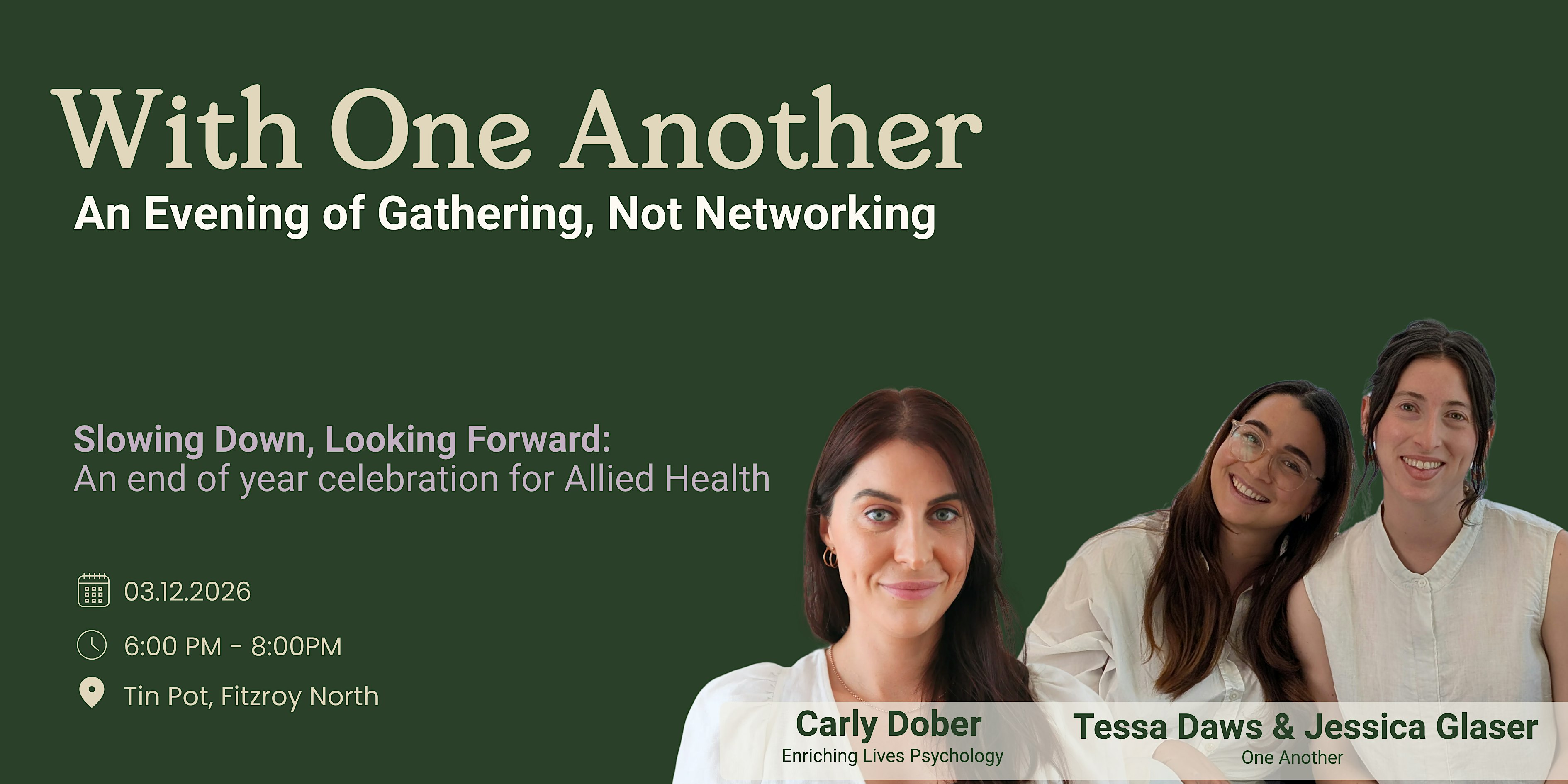 Carly Dober X With One Another: End of Year Allied Health Gathering