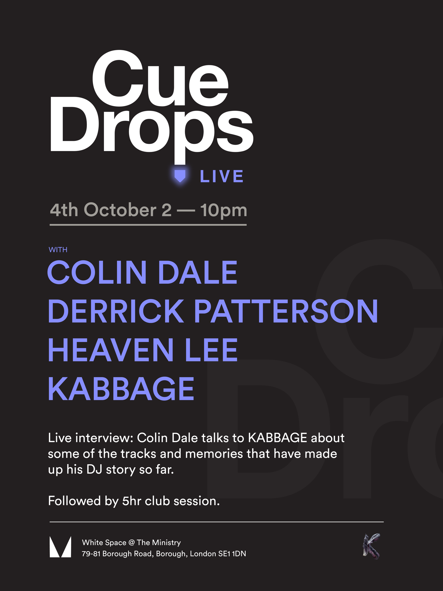 Cue Drops: Colin Dale & guests