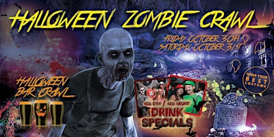 MIAMI ZOMBIE CRAWL - Halloween Bar Crawl -Party Pass to 8+ Bars