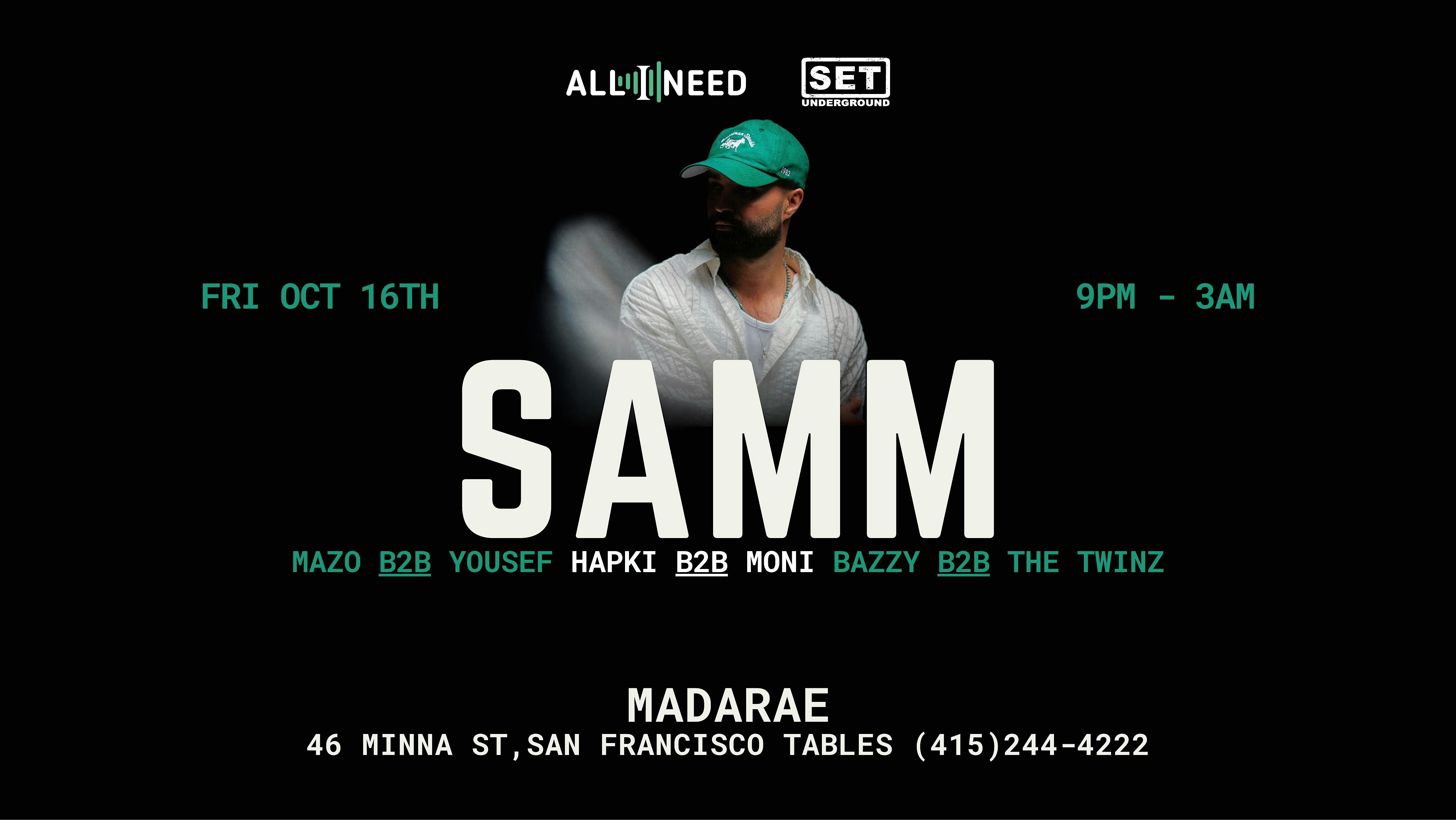 SAMM (BE) at MadaRae