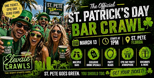 The Official St. Patricks  Bar Crawl - St Pete
