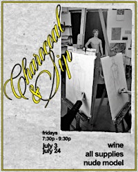 CHARCOAL & SIP - live nude model - instruction & supplies