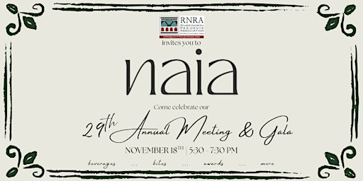 RNRA 29th Annual Meeting & Gala at NAIA