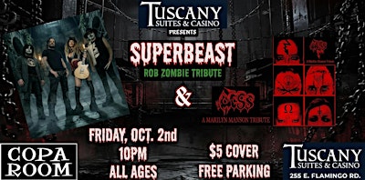 Superbeast (Rob Zombie Tribute) and ACSS (Marilyn Manson Tribute)