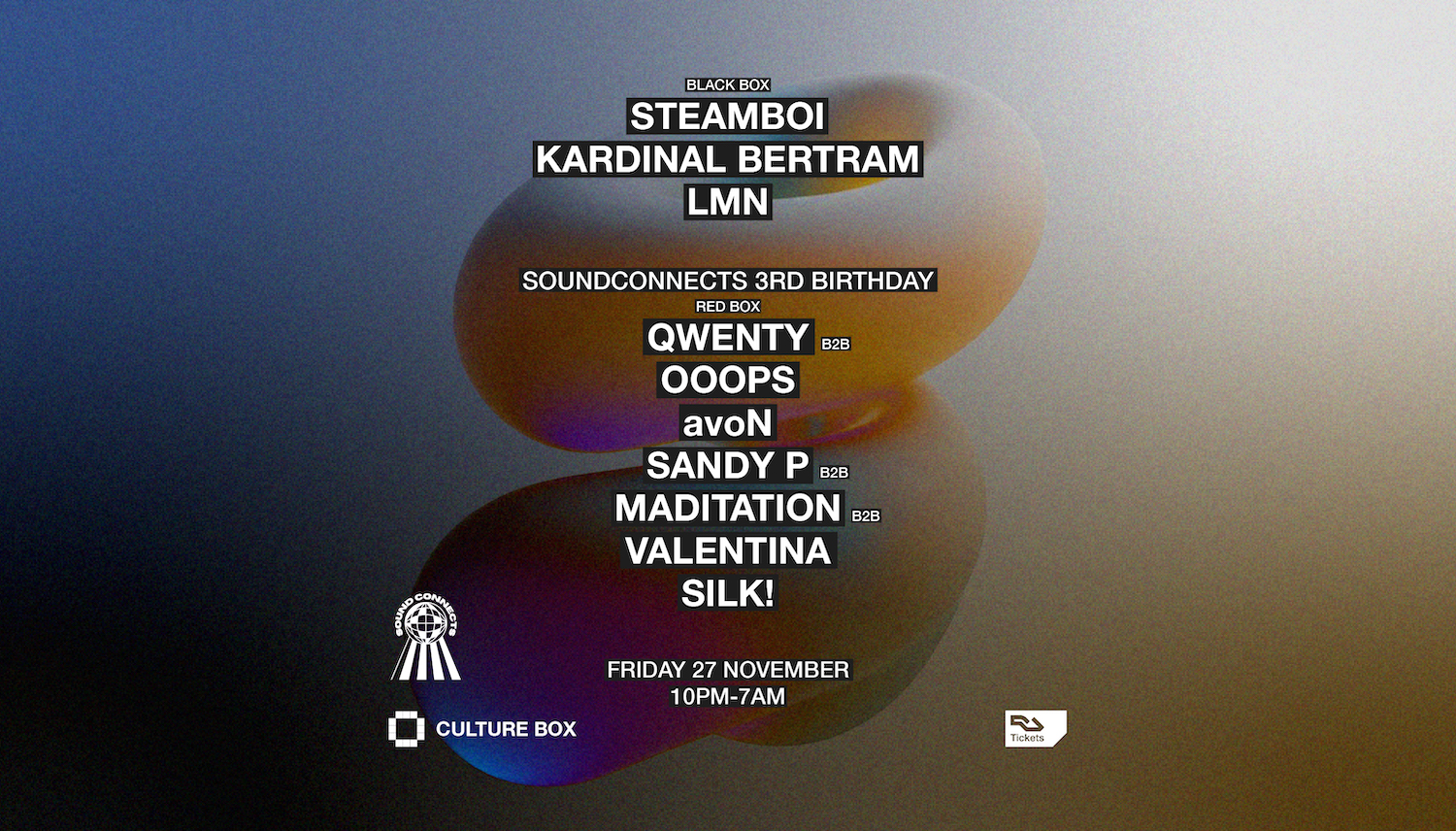 Kardinal Bertram / steamboi / LMN + SoundConnects 3rd Birthday