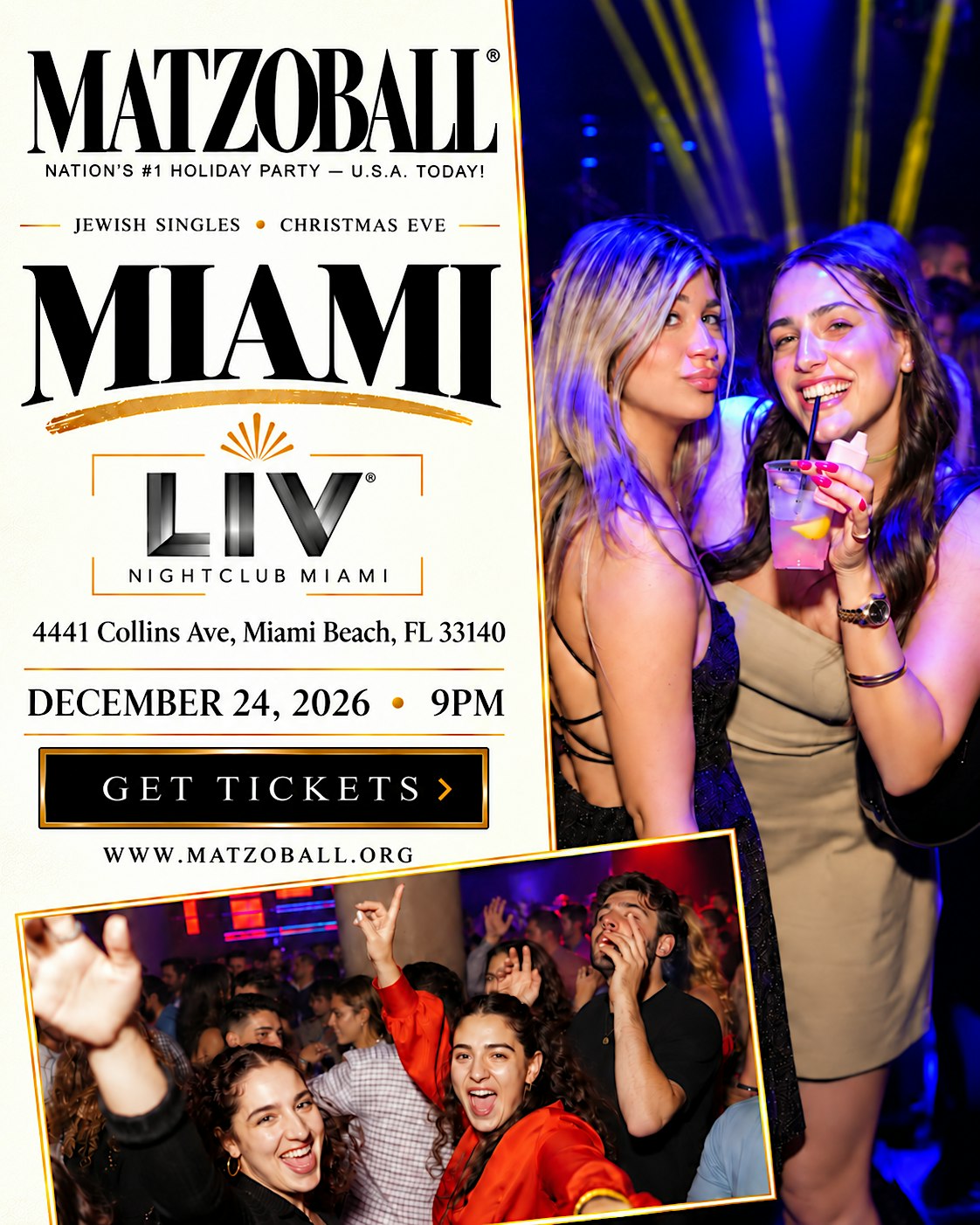 MATZOBALL® MIAMI XMAS EVE ages 21-49 December 24, 2026