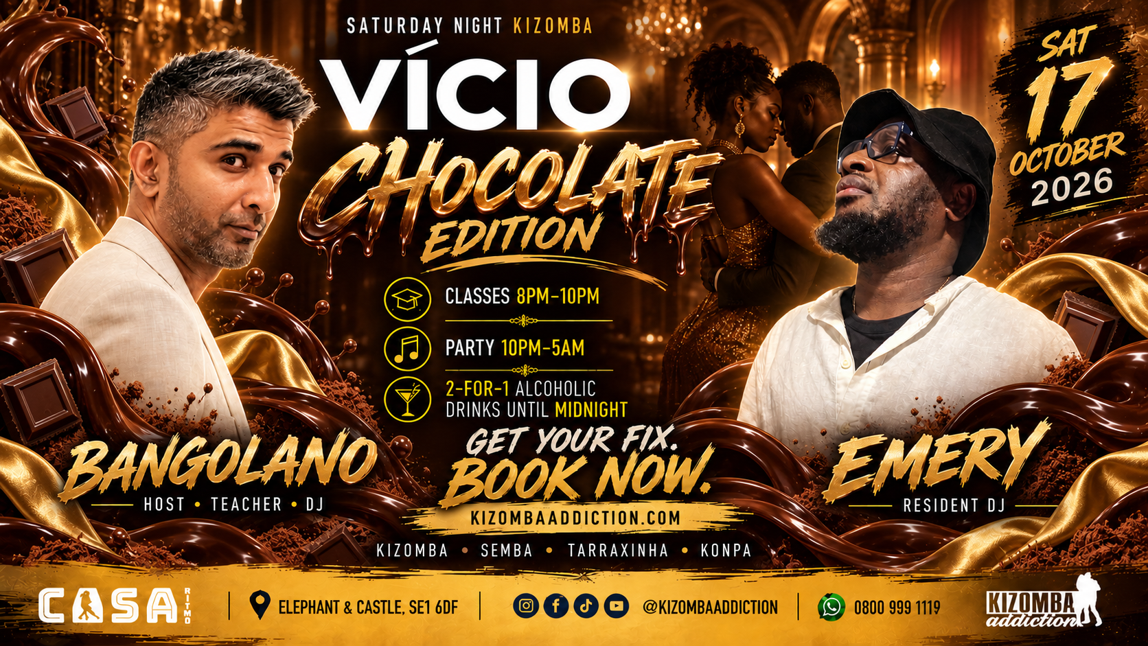 VÍCIO Chocolate Edition: Kizomba Classes & Party Until 5AM