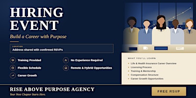 HIRING EVENT | LIFE & HEALTH INSURANCE AGENTS