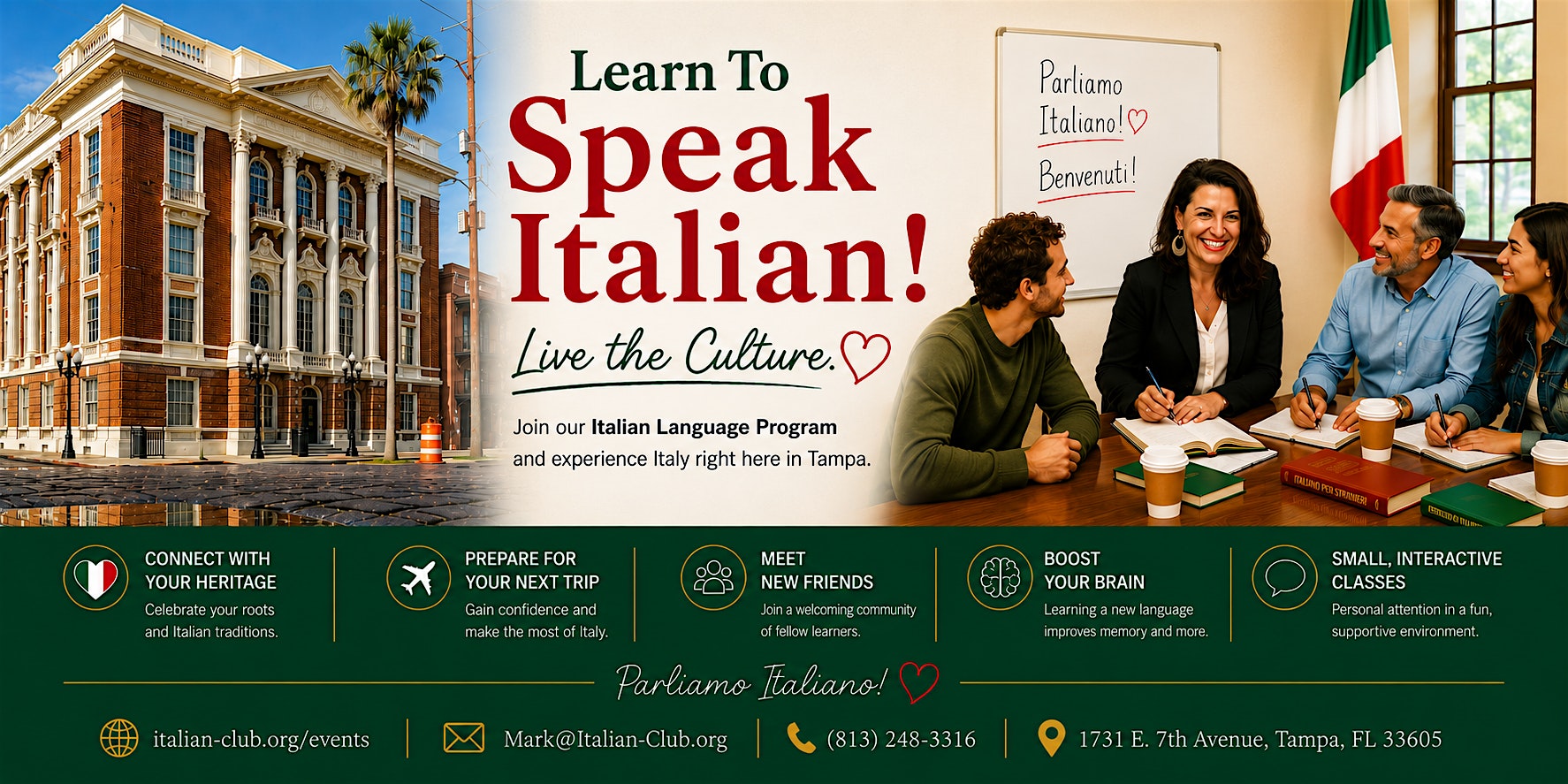 Italian Language Program @ the Italian Club (Starting September 2026)