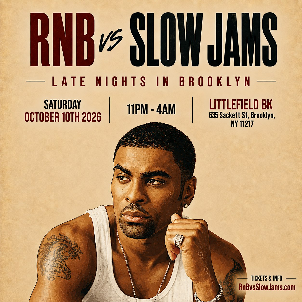 RNB vs SLOW JAMS - Late Night in Brooklyn (FREE B4 12AM W/ TIX)