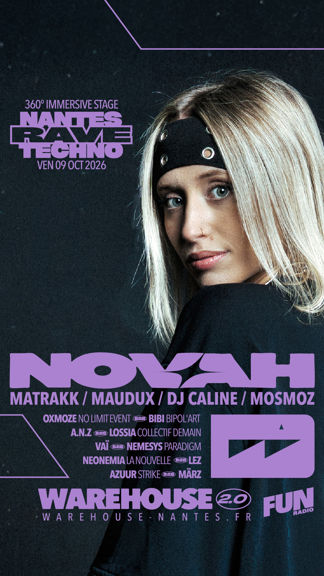 NANTES RAVE TECHNO XXL with NOVAH, MATRAKK, Maudux, DJ Caline, Mosmoz