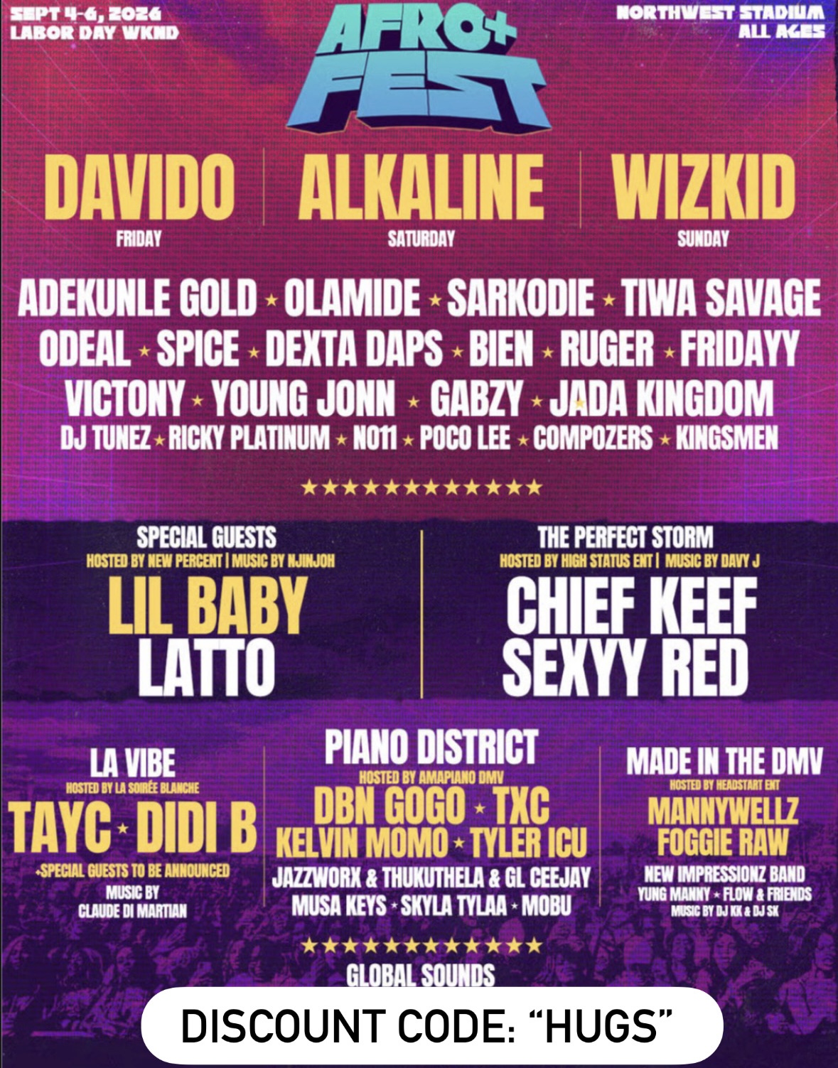 Afro+ (Afro Plus) Festival - (Discount Code: 'HUGS' )