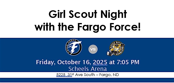 Girl Scout Night with the Fargo Force