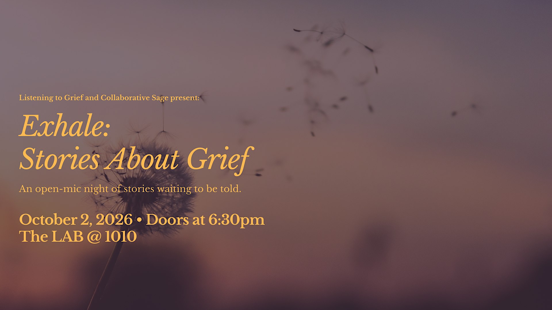 Exhale: Stories About Grief