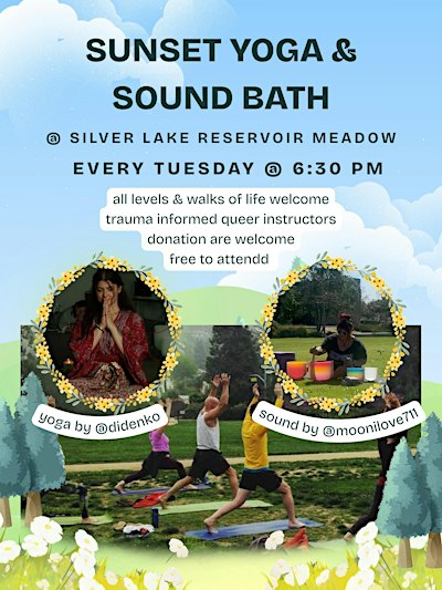 Sound bath and yoga @ silver lake reservoir meadow