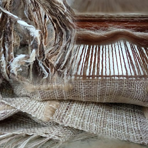 Tessitura spontanea con telaio a cornice