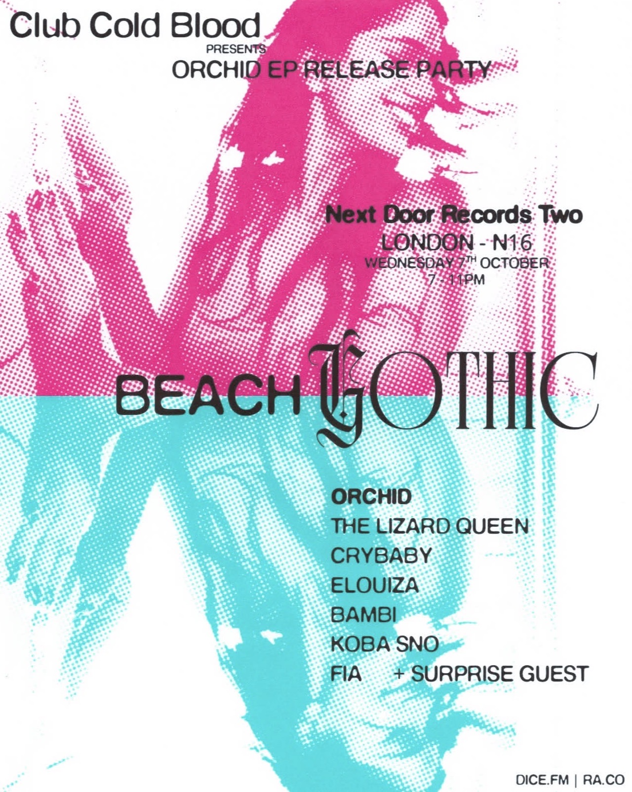 Club Cold Blood presents - BEACH GOTHIC (Orchid EP Release Party)