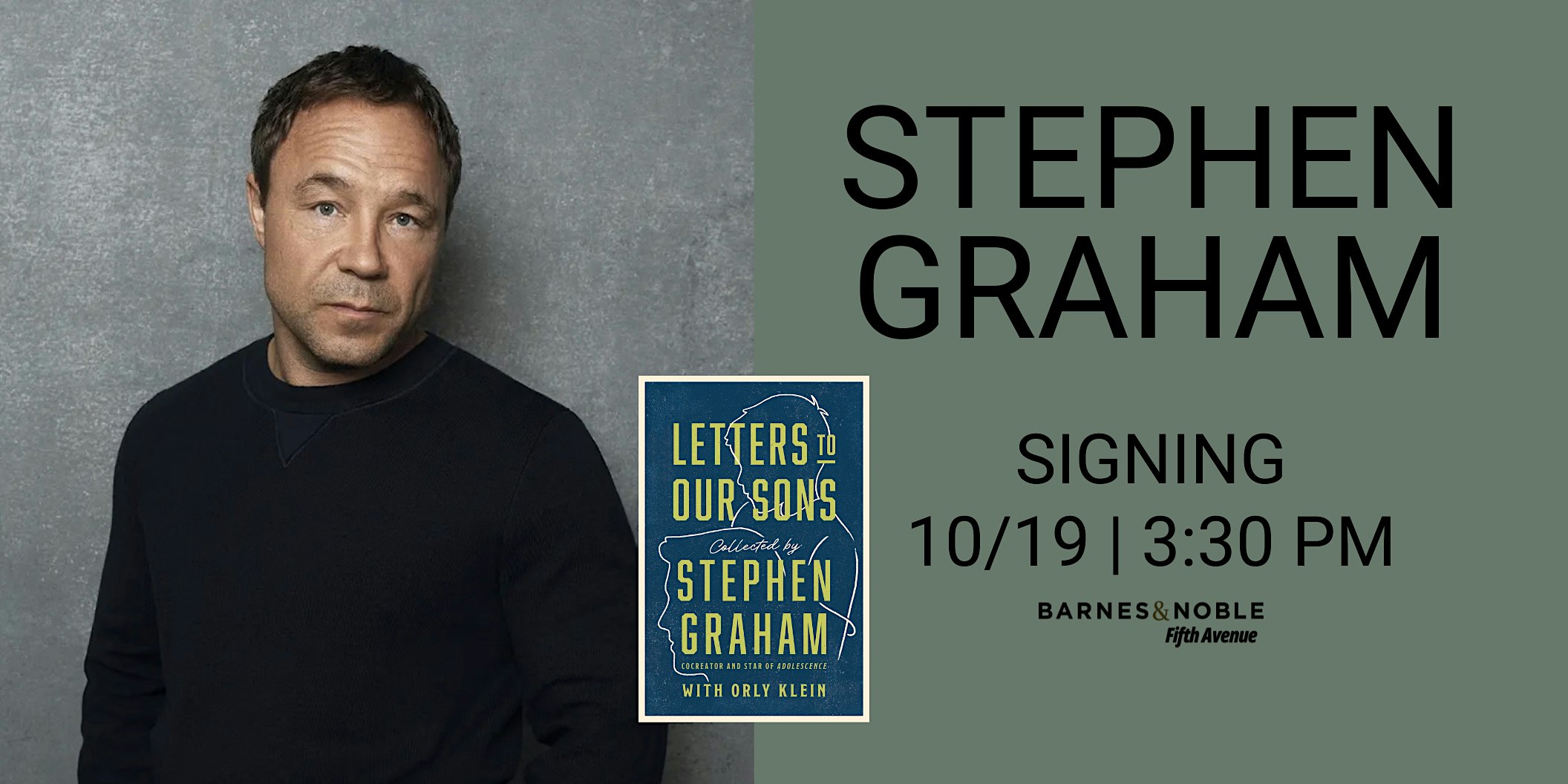 SIGNING WITH AWARD-WINNING STAR OF ADOLESCENCE STEPHEN GRAHAM @ B&N 5th Ave