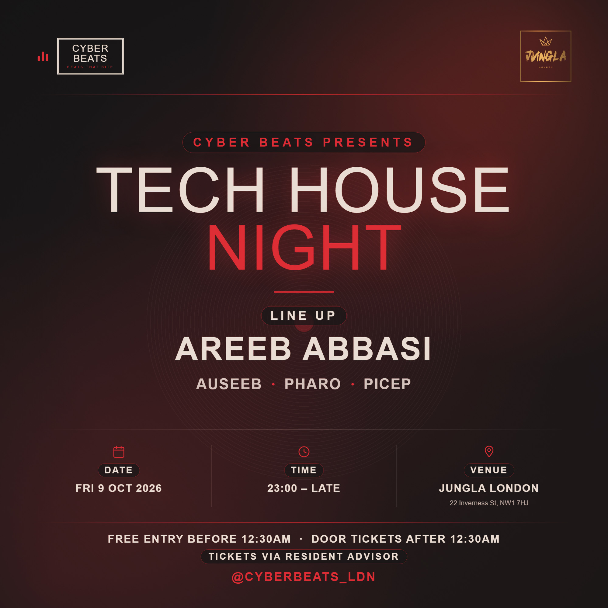 Tech House Night // Free entry before 12:30am