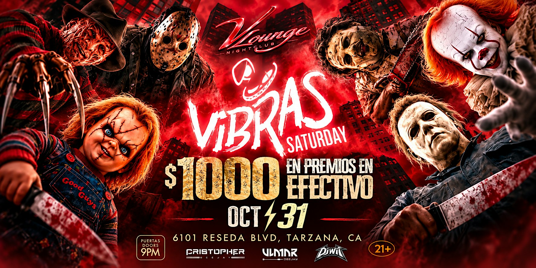 VIBRAS HALLOWEEN PARTY | $1,000 COSTUME CONTEST | VLOUNGE