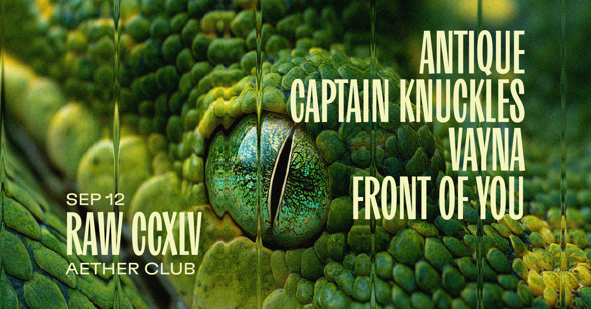RAW CCXLV - Antique, Captain Knuckles, Front Of You, Vayna
