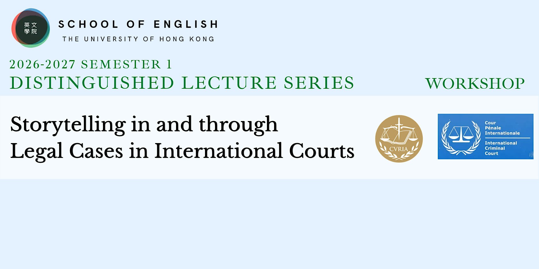 Distinguished Lecture Series 26-27: Workshop on October 29, 2026