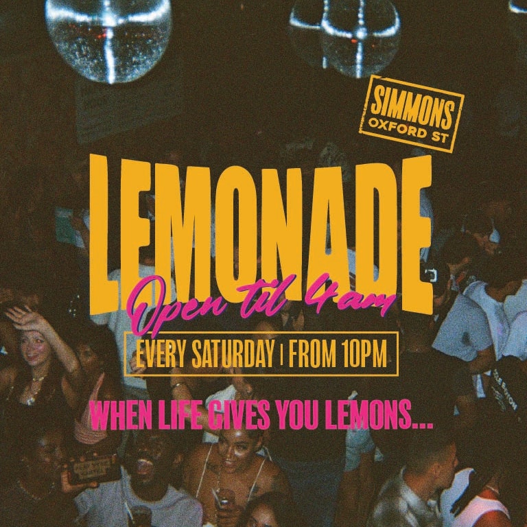 LEMONADE: POP, RNB, HIP HOP, OLD SCHOOL CLASSICS, AFROBEATS & DANCEHALL
