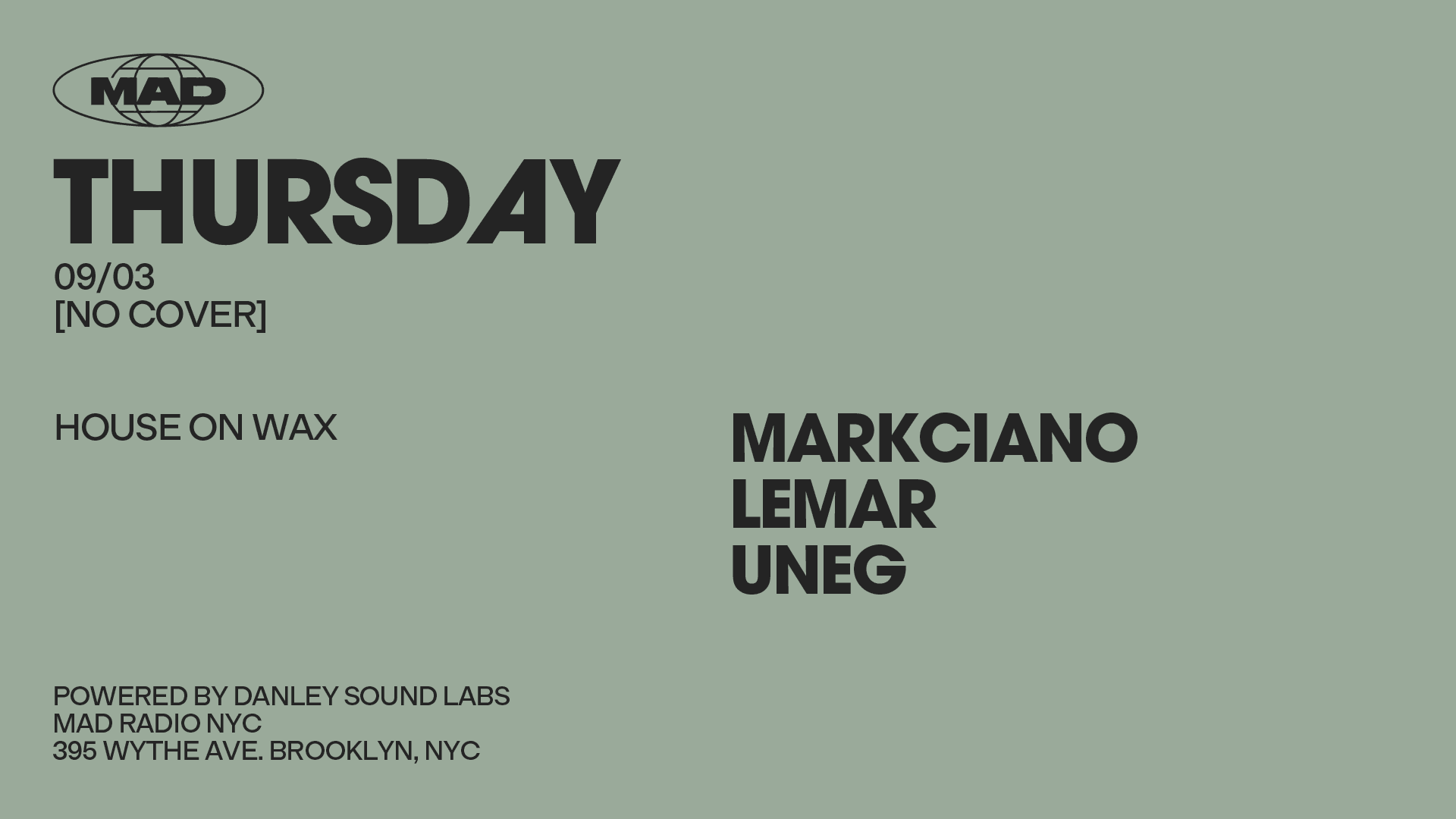 House On Wax: Markciano / Lemar / Uneg