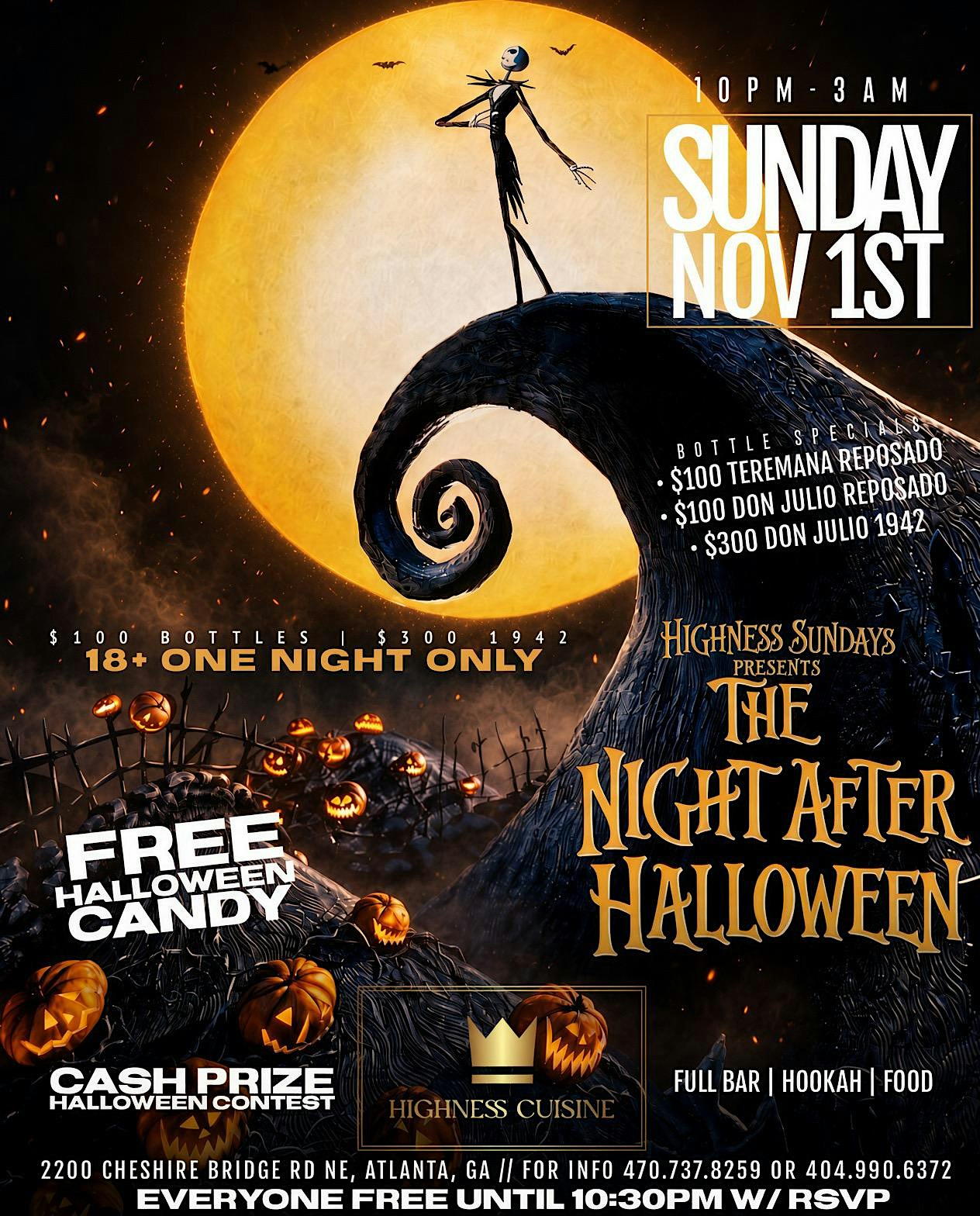 THE NIGHT AFTER HALLOWEEN @ HIGHNESS HALLOWEEN FINALE  (18+)