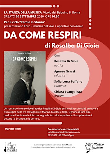 Presentazione libro "Da come respiri" di Rosalba Di Gioia