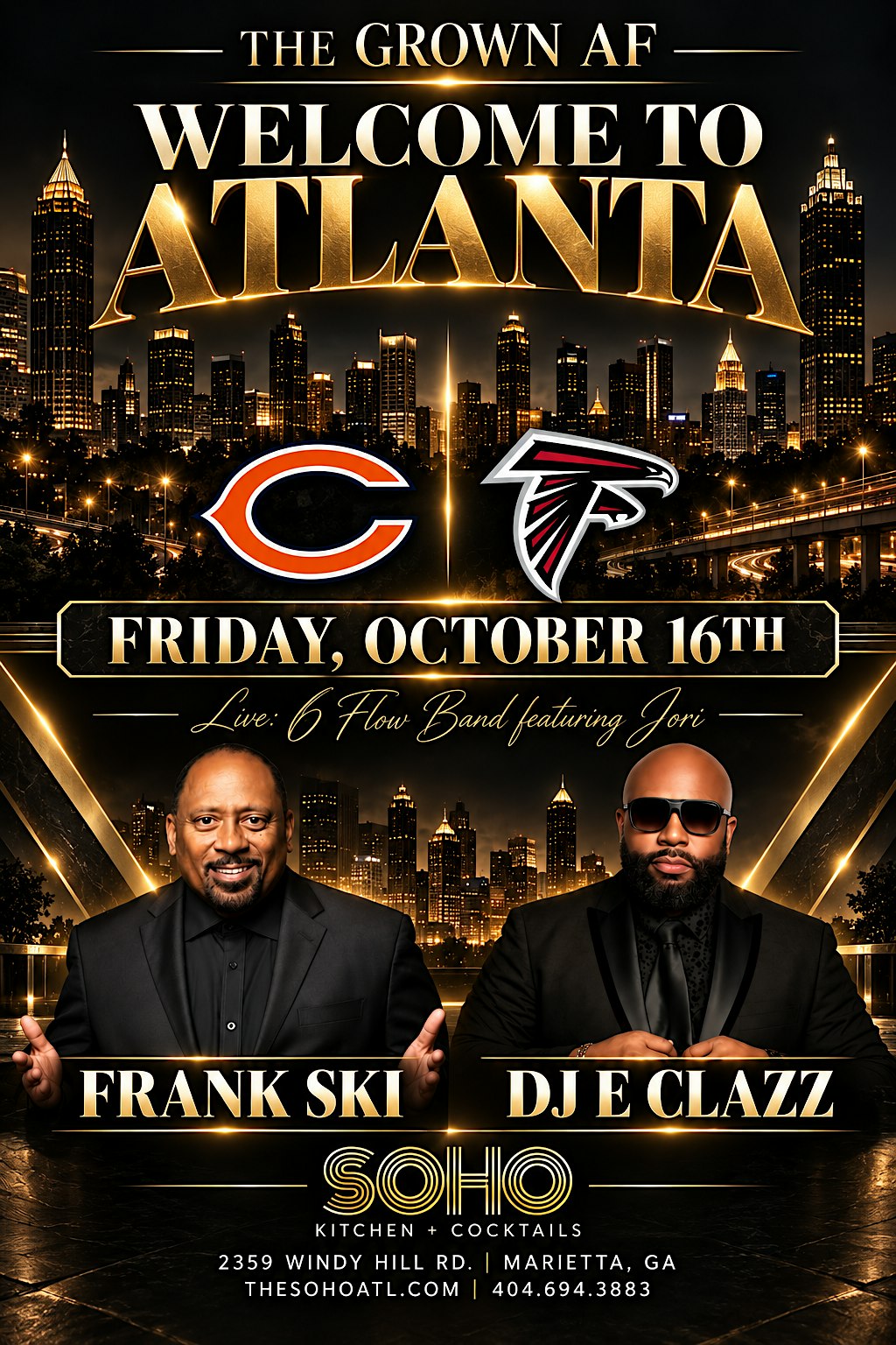 GROWN AF FRIDAYS W/ THE AMAZING RAE EVANS & BAND LIVE 9PM- 11P + FRANK SKI