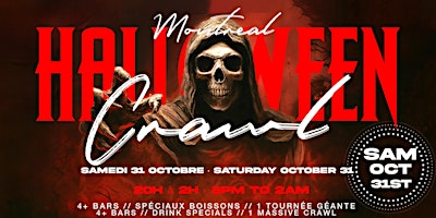 Montréal Halloween Bar Crawl — Halloween Saturday on Sat, Oct 31st