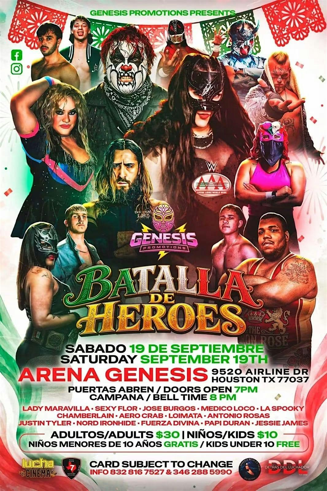 Genesis Promotions presents Batalla de Heroes