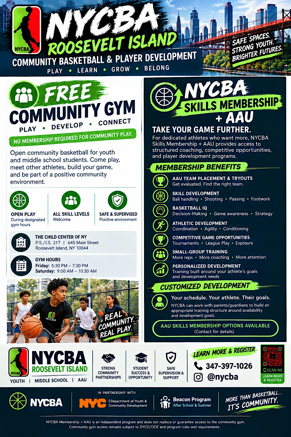 NYCBA Community Basketball -- Roosevelt Island | FREE