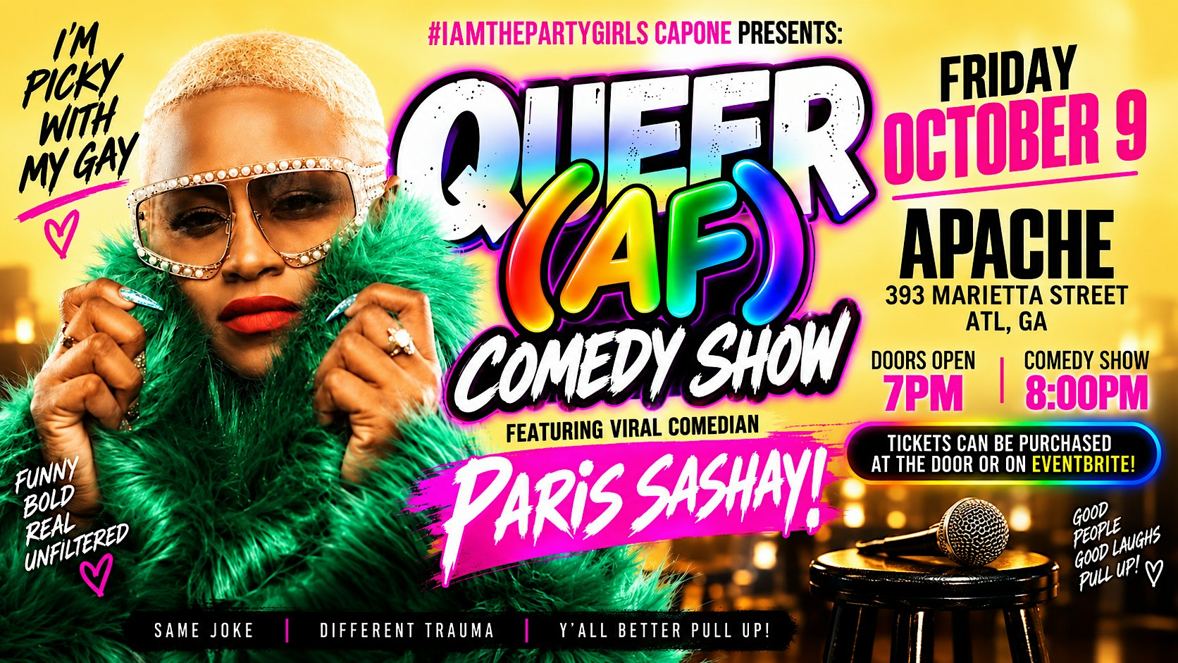QUEER AF COMEDY SHOW Paris Sashay