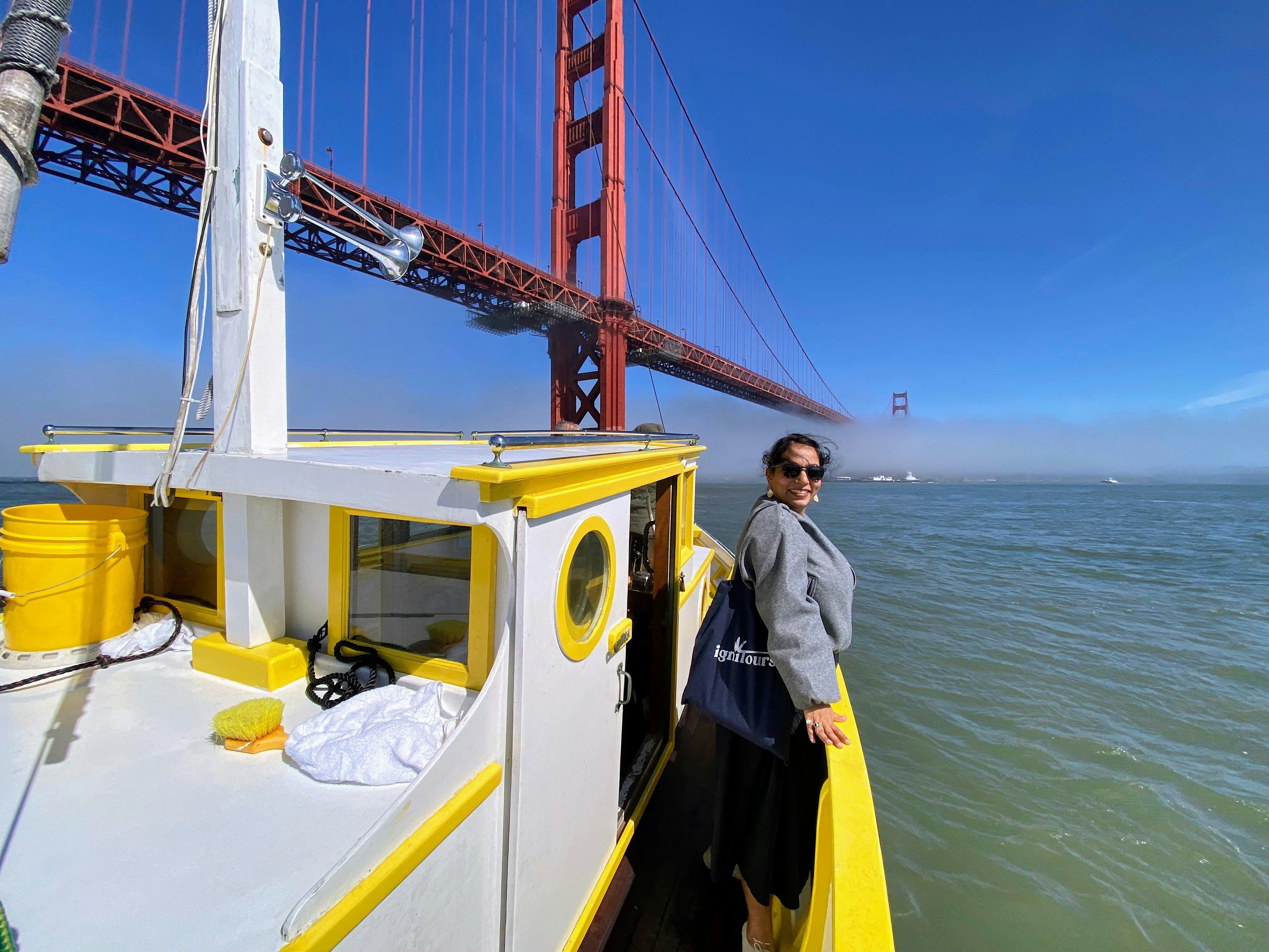 Golden Gate Bay Voyage on Historic Yellow Boat