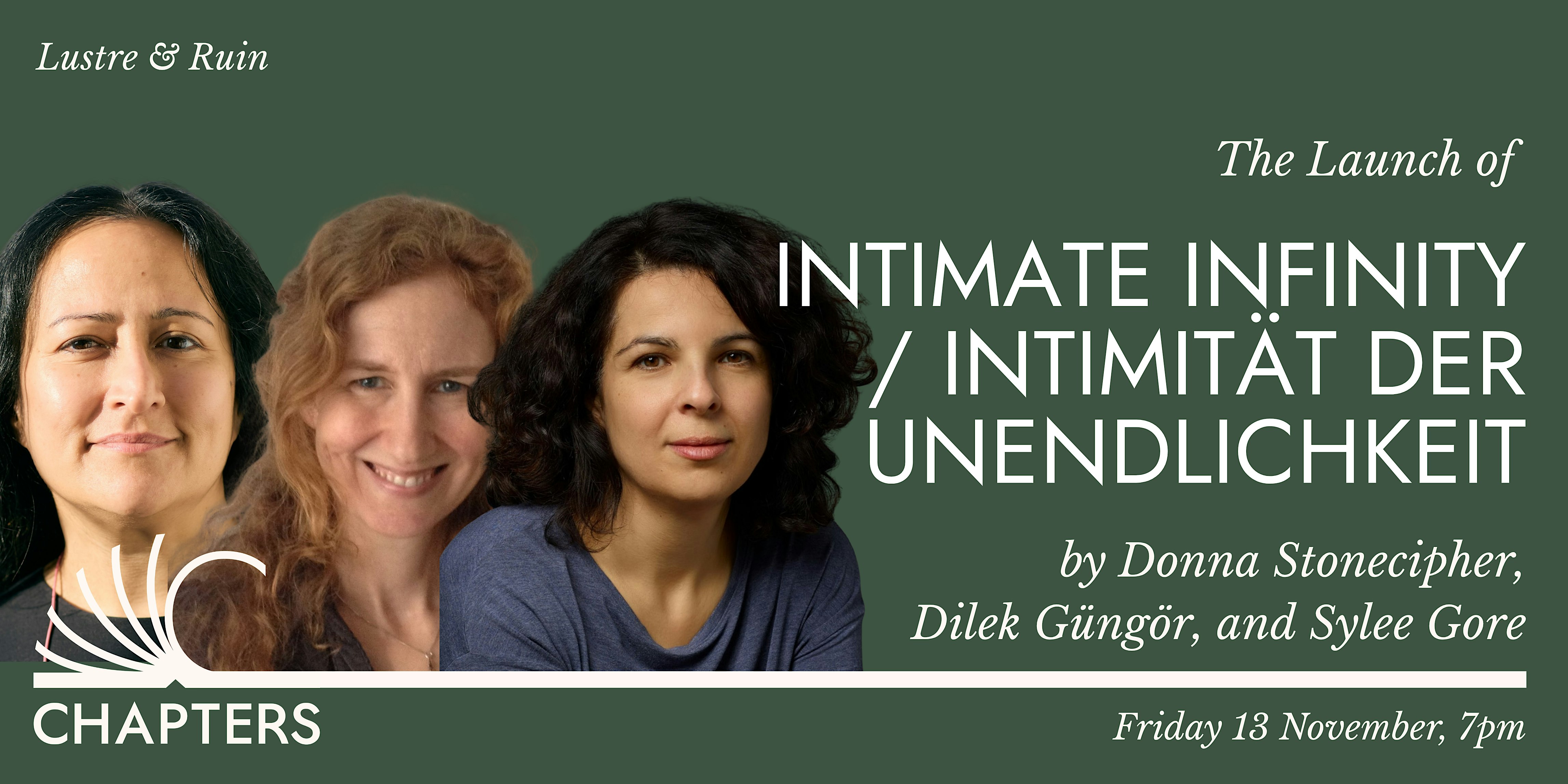 Lustre & Ruin: The Launch of Intimate Infinity / Intimität der Unendlichkei
