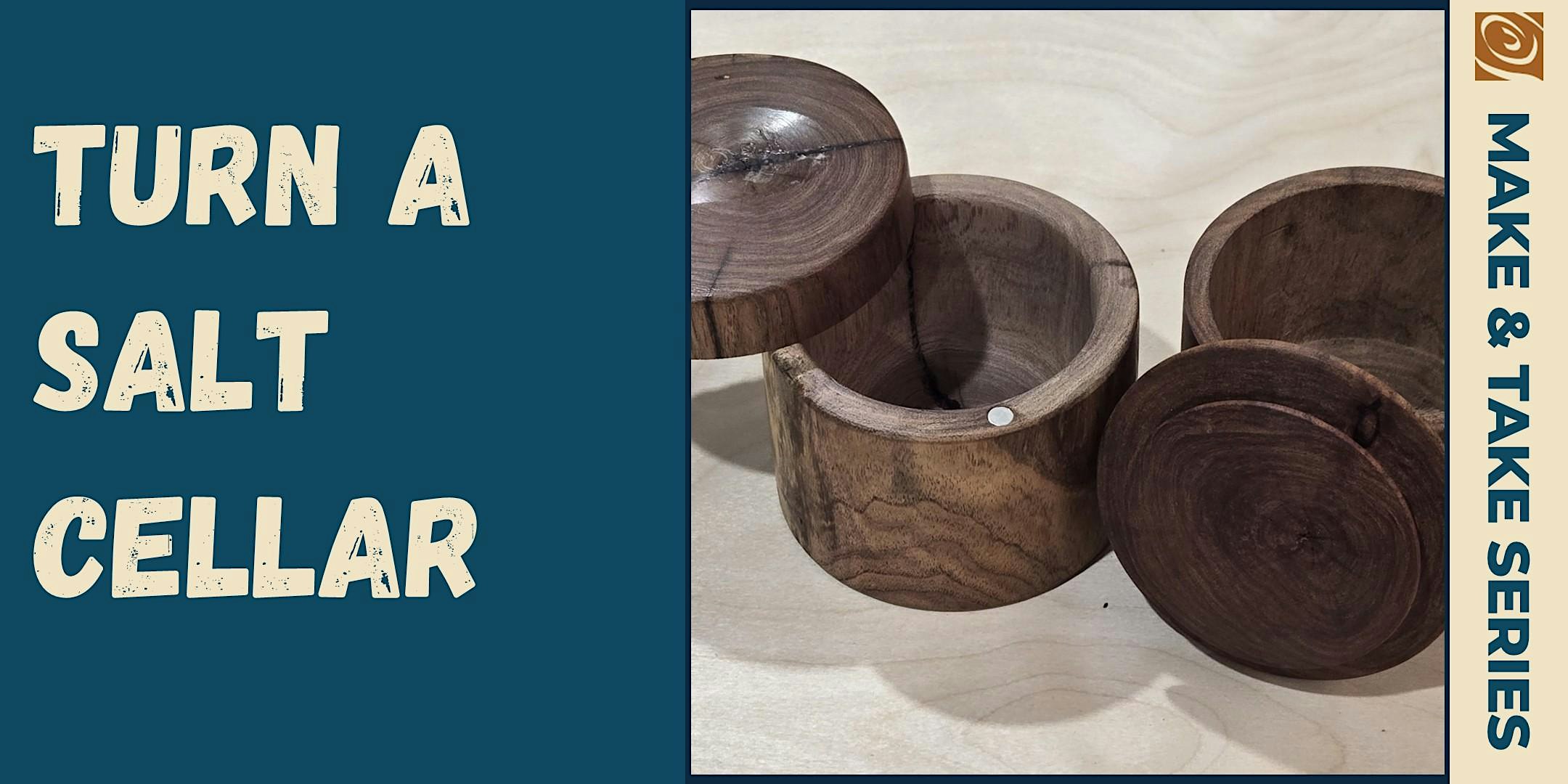 Beautiful Wood Salt Cellar