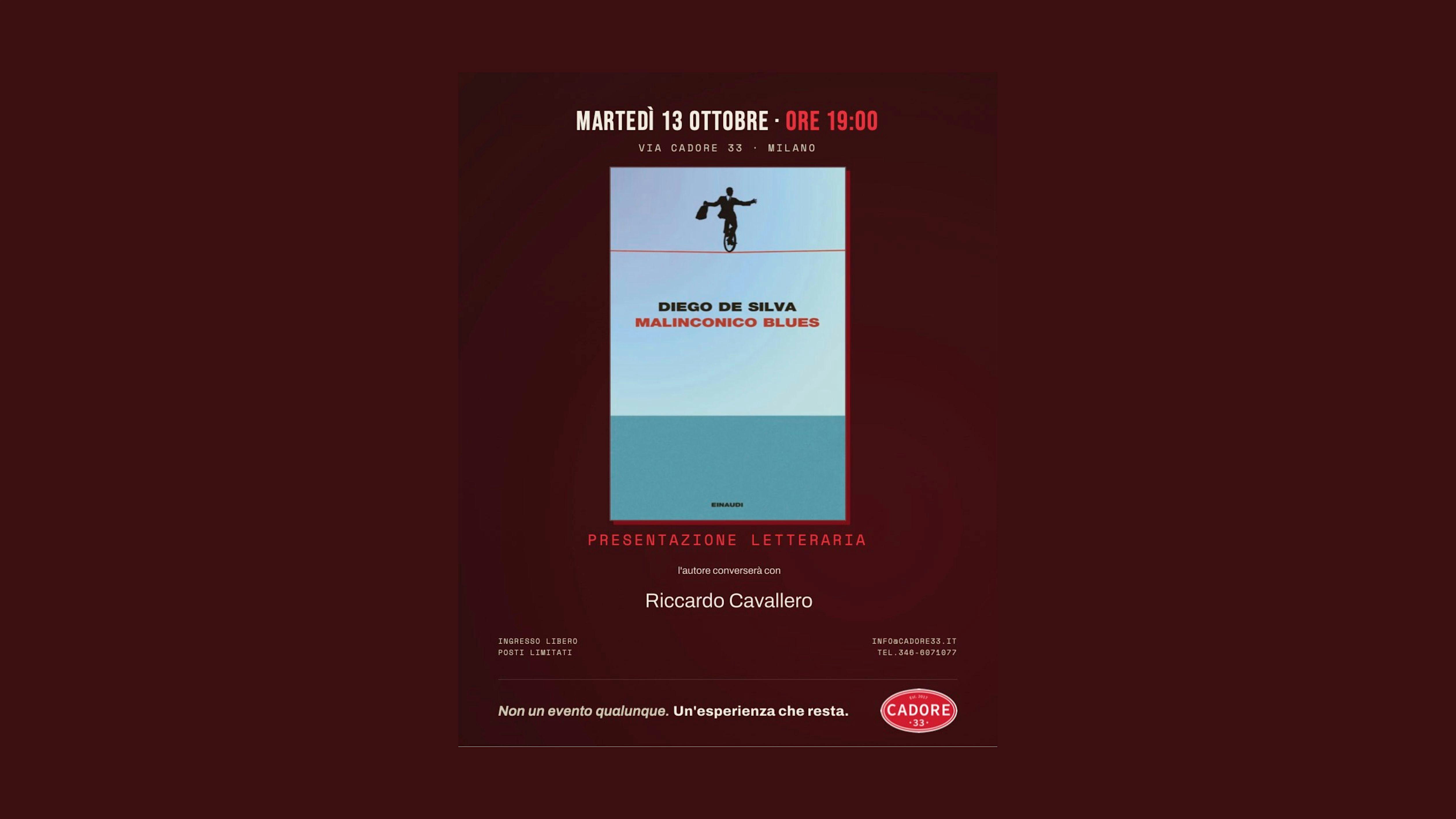 Presentazione de "Malinconico Blues" di Diego De Silva