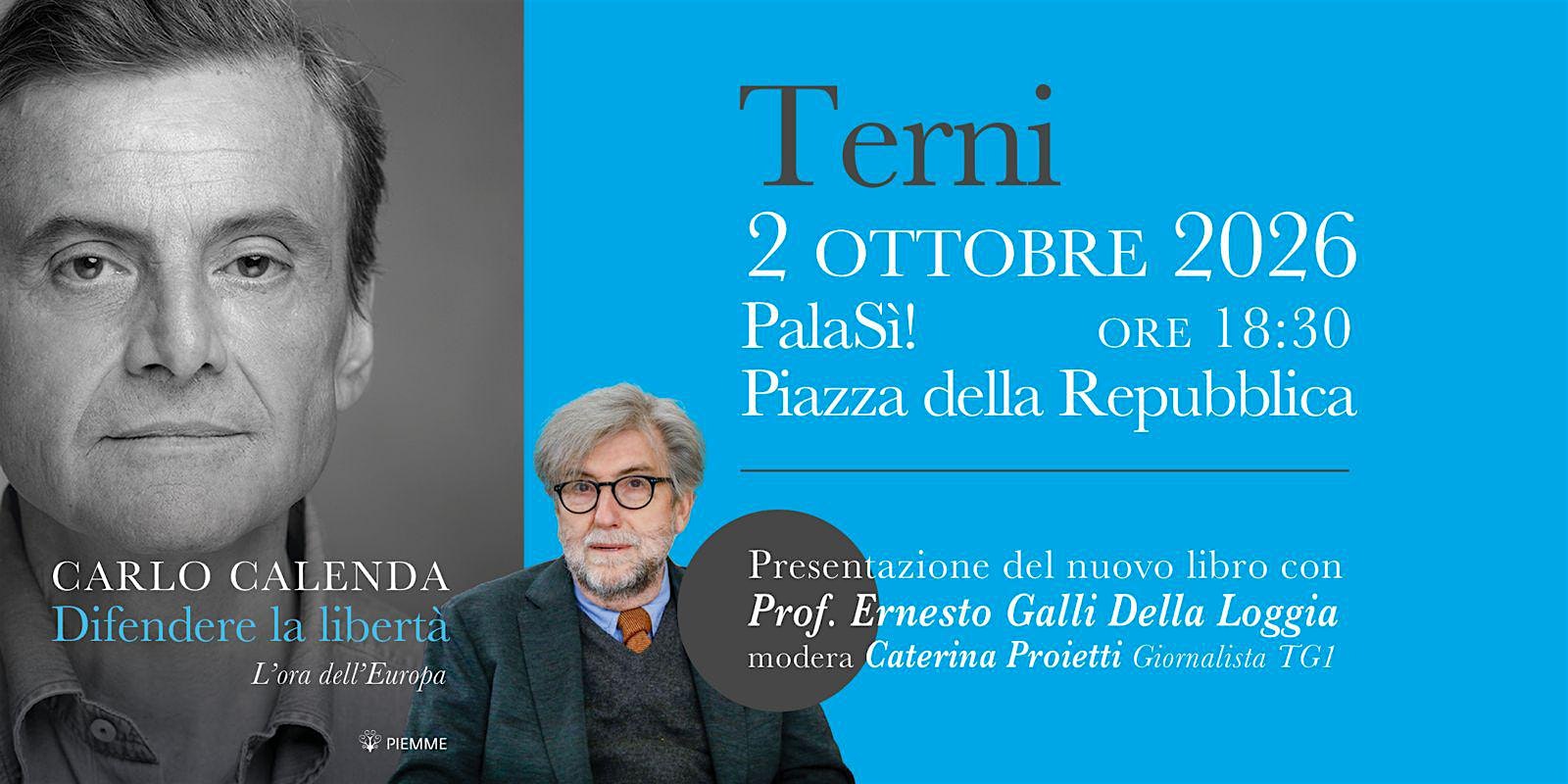 Carlo Calenda presenta il suo nuovo libro a Terni