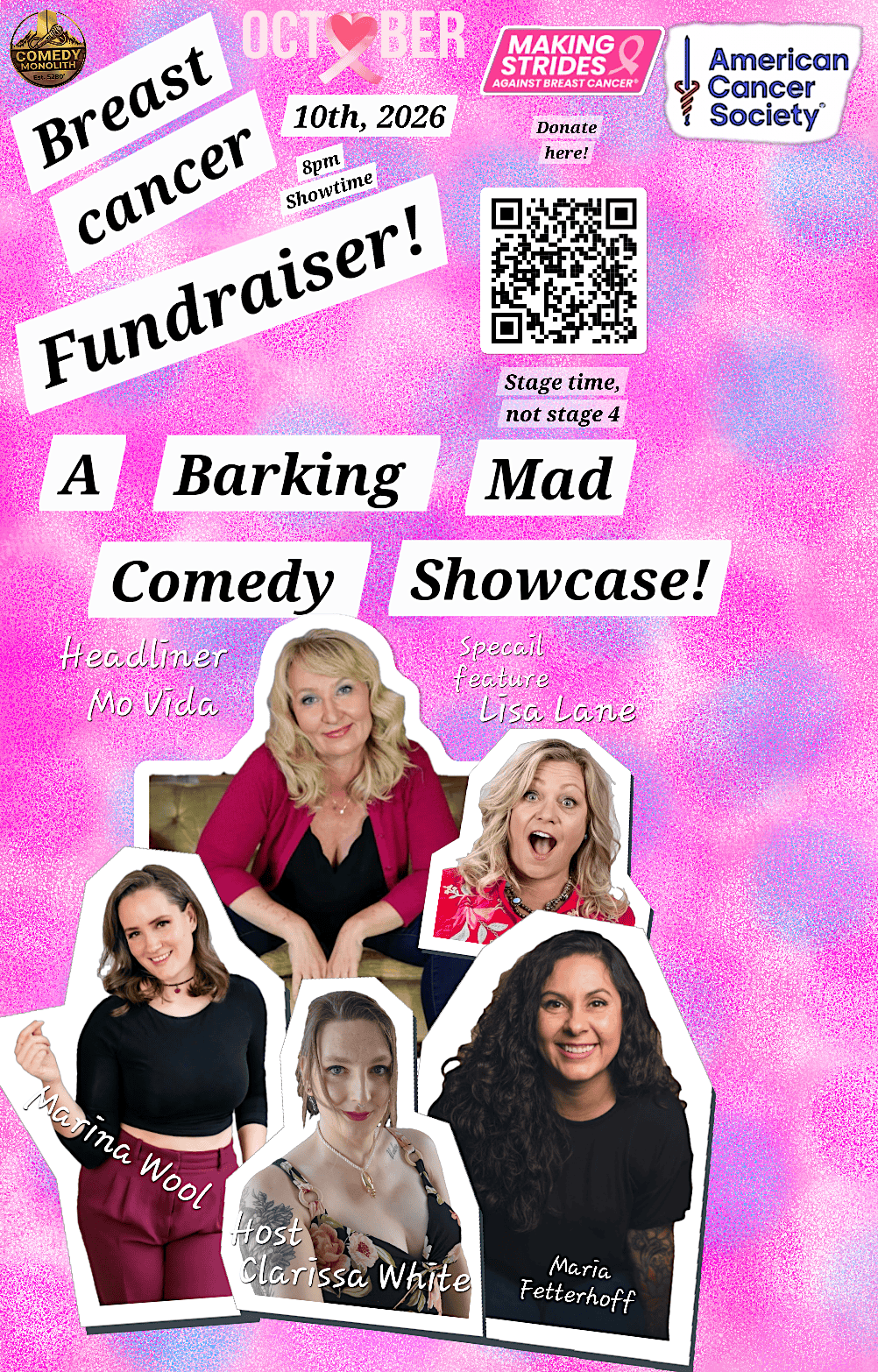 A Barking Mad Comedy / Breast Cancer fundraiser Showcase!