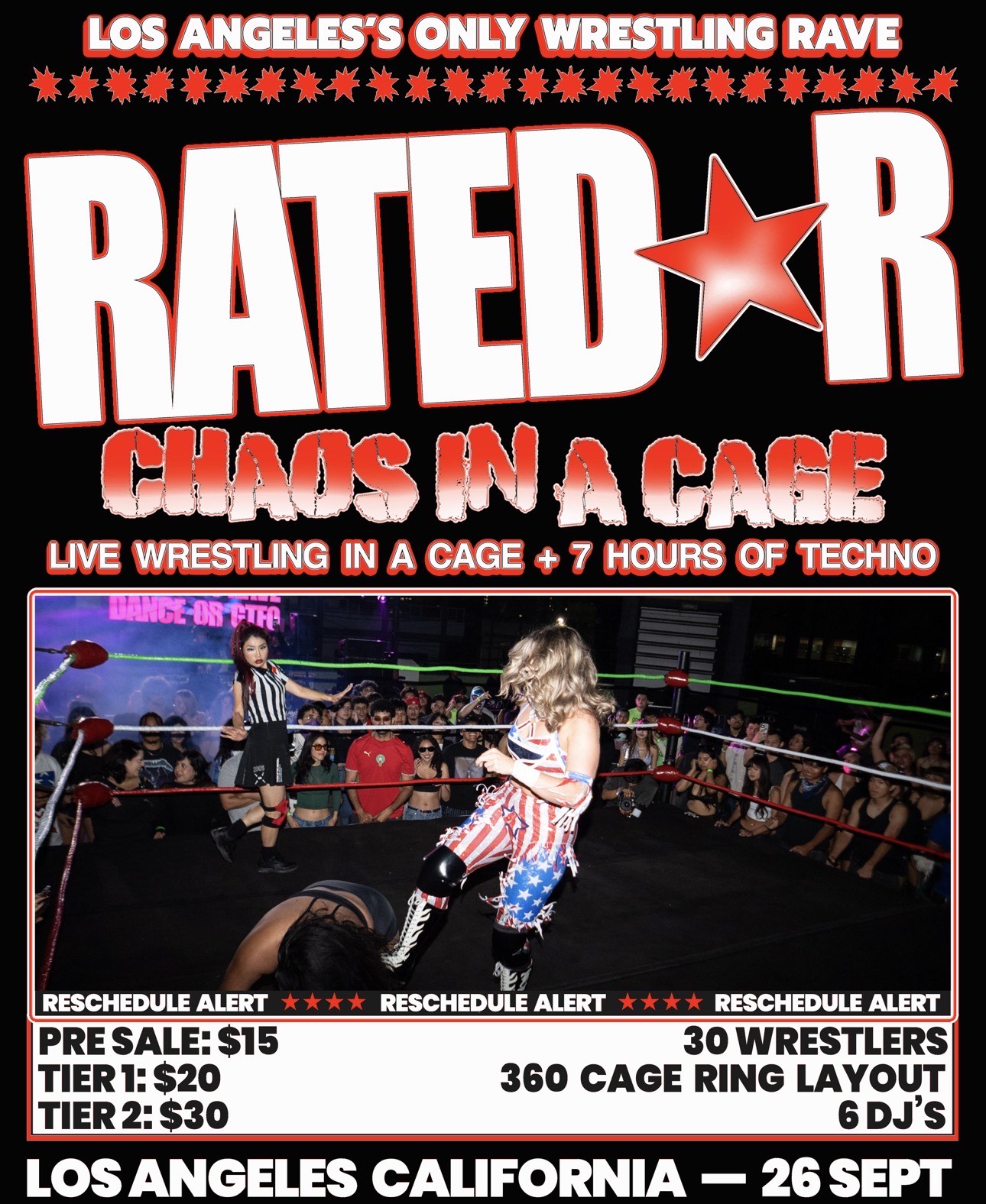 RATED-R: WRESTLING + TECHNO RAVE