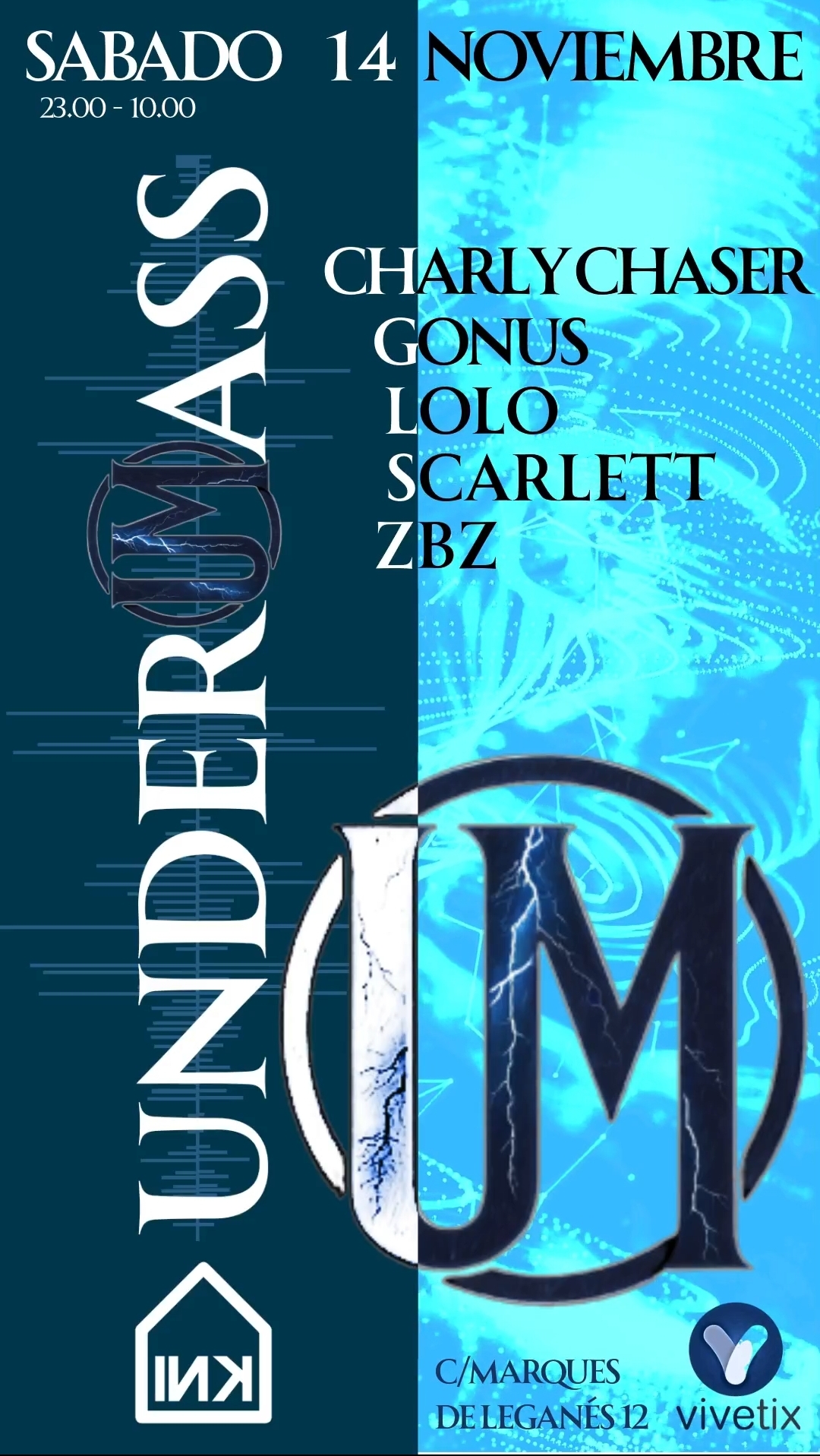 UNDERMASS GRATIS INKLUB ||| CHARLY CHASER • GONUS, LØLØ, SCARLETT & ZBZ