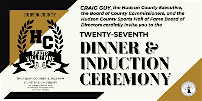 Hudson County Sports Hall of Fame Dinner & Induction Ceremony